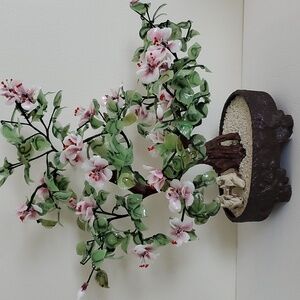 Vintage Pink Orential Jade Flower Pot